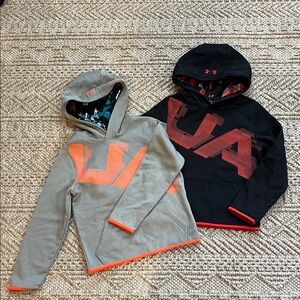 Under Armour Kids' Hoodie Set - Gray and Black with Orange Accents
